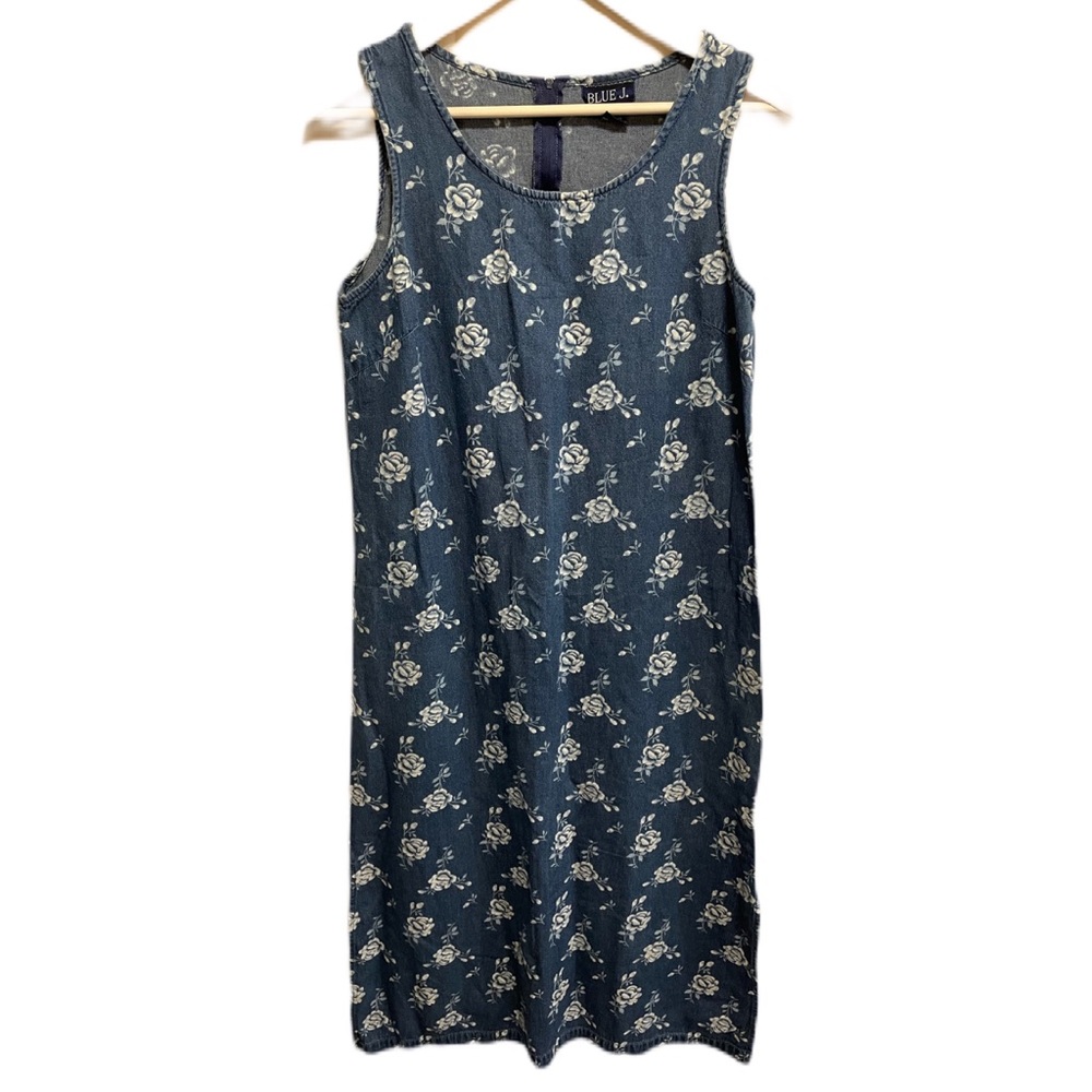 Blue J. Vintage Floral Denim Maxi Dress